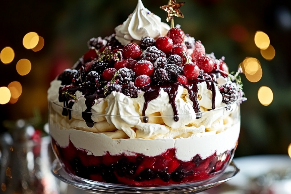 Cristmas pavlova trifle