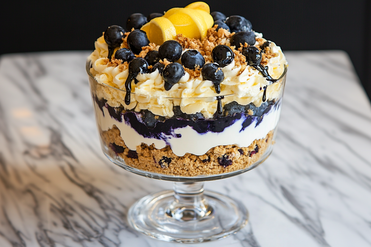 Easy Lemon Blueberry Trifle