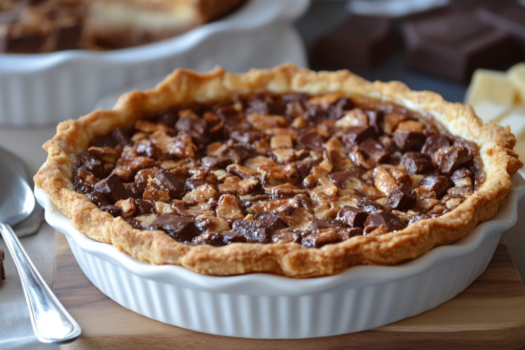 Deep Dish Snickers Pie